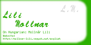 lili mollnar business card